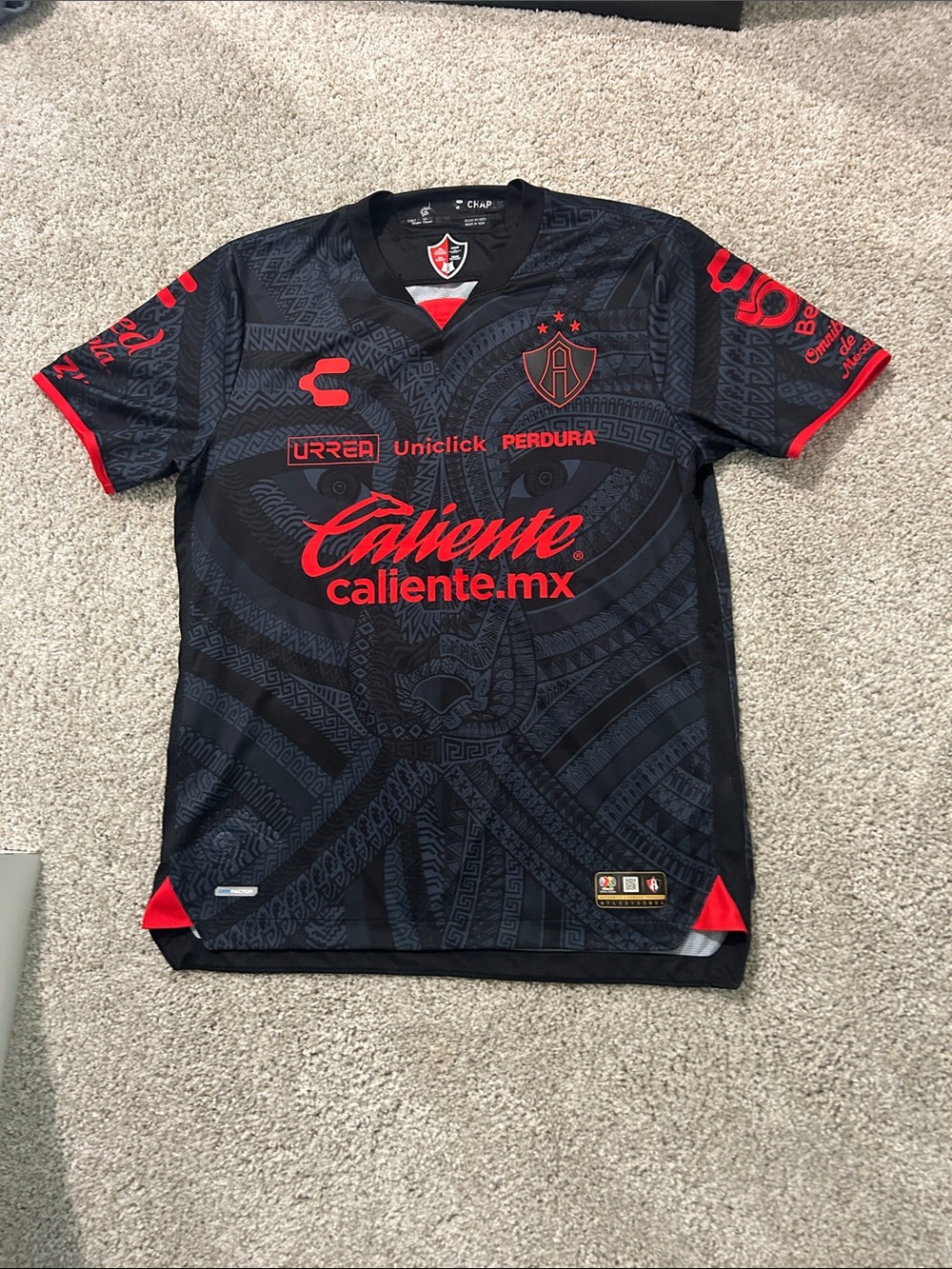 Atlas FC Black & Red Soccer Jersey - Caliente.mx